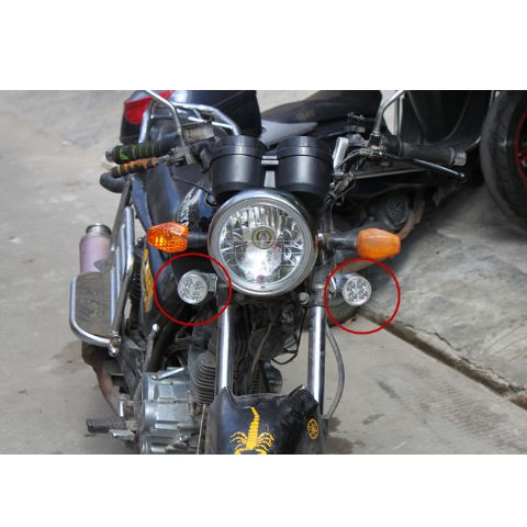 电动车灯超亮外置大灯摩托车led灯泡电瓶射灯电单车灯12v 85v防水